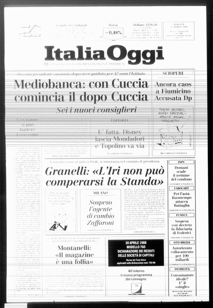 Italia oggi : quotidiano di economia finanza e politica